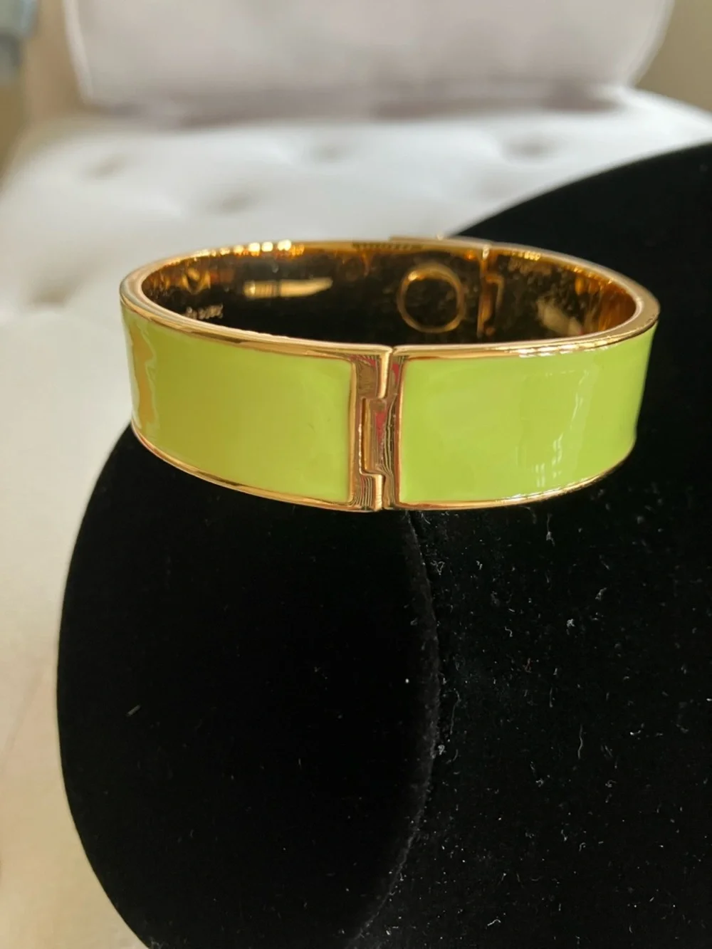 Kate Spade Gold-Tone Lime Enamel Pyramid Accent Bracelet - Picture 2 of 7